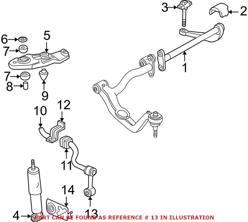 VW Sway Bar End Link - Front 701411049B